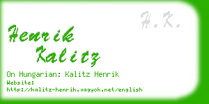 henrik kalitz business card